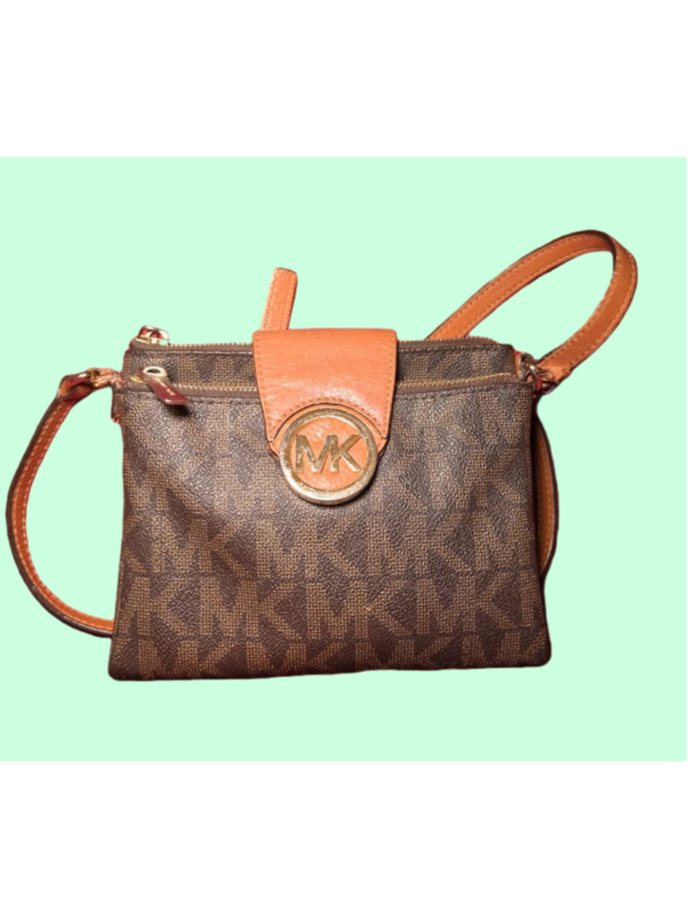 Michael Kors Fulton Magnetic Messenger Crossbody Bag Brown
